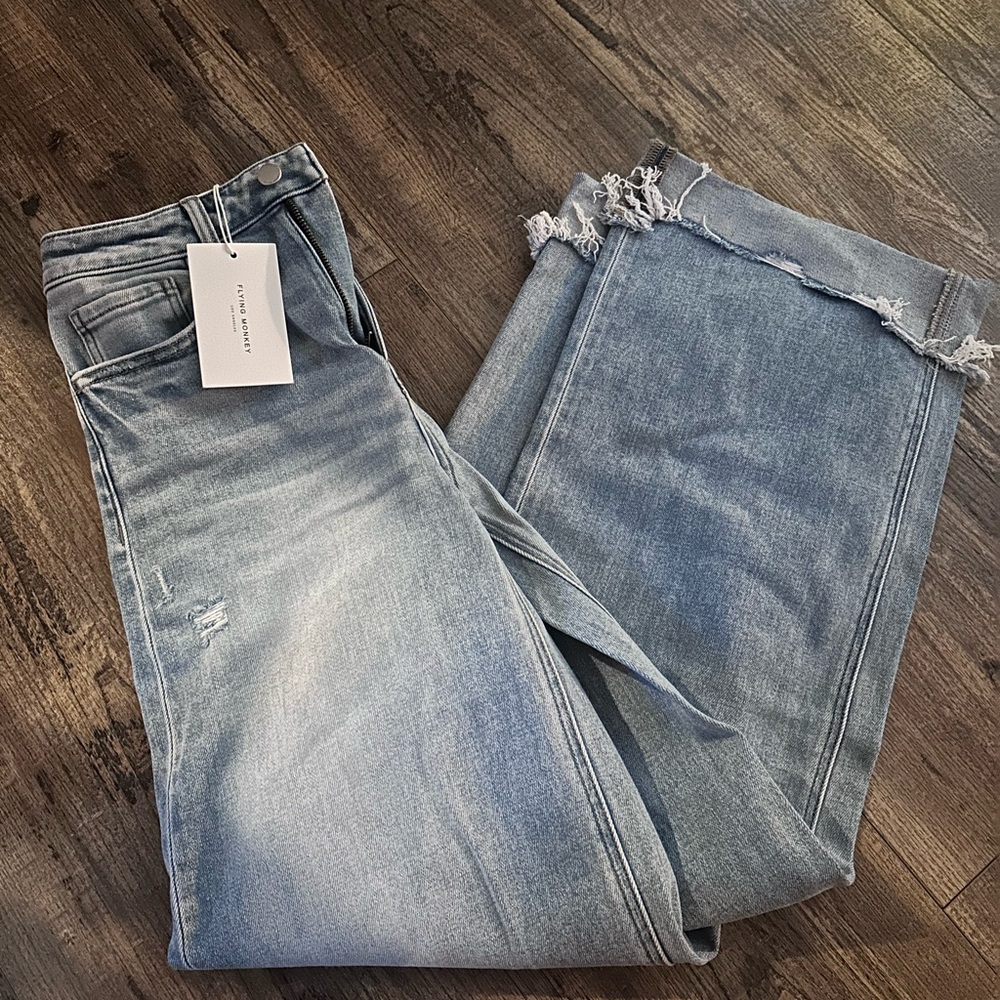 KanCan Light Blue Flare & Wide Leg JeansNWT flying monkey Kancan jeans - 27